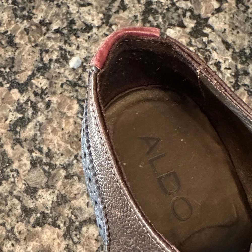 Aldo Men's Classic Brogue Leather Shoes - Black and Brown